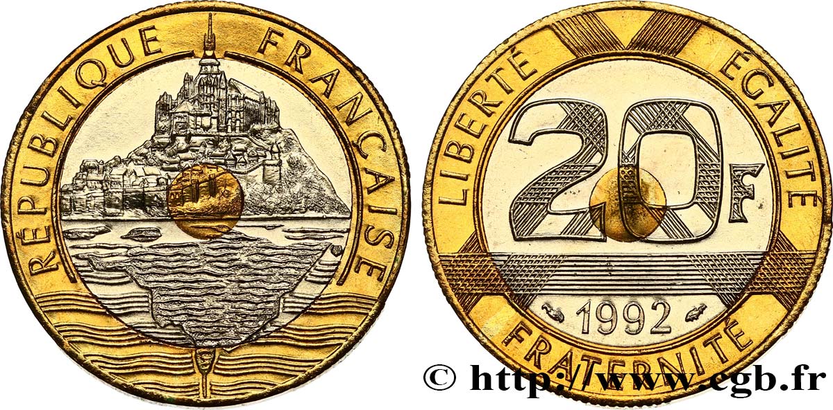 20 francs Mont Saint-Michel 1992 Pessac F.403/2 SPL64