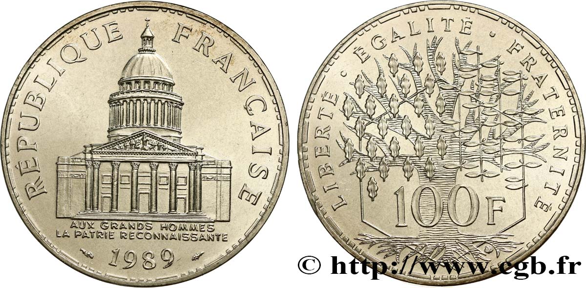 100 francs Panthéon 1989 F.451/9 SPL63