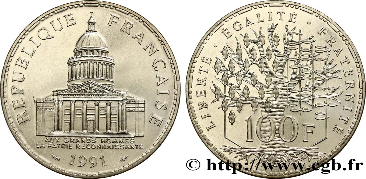 100 francs Panthéon 1991 F.451/11 SUP62