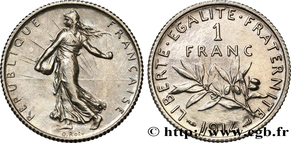 1 franc Semeuse 1914 Paris F.217/19 SUP