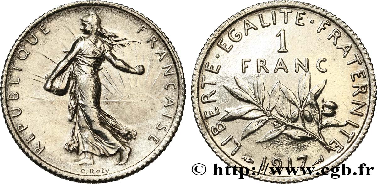 1 franc Semeuse 1917  F.217/23 SUP