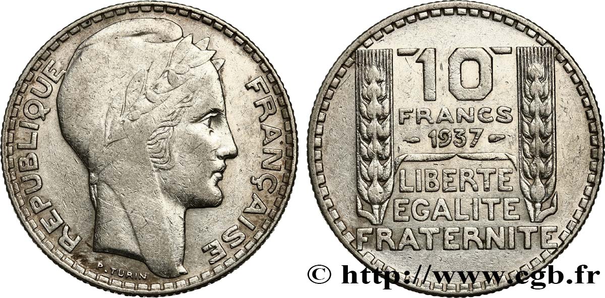 10 francs Turin 1937 F.360/8 TTB45