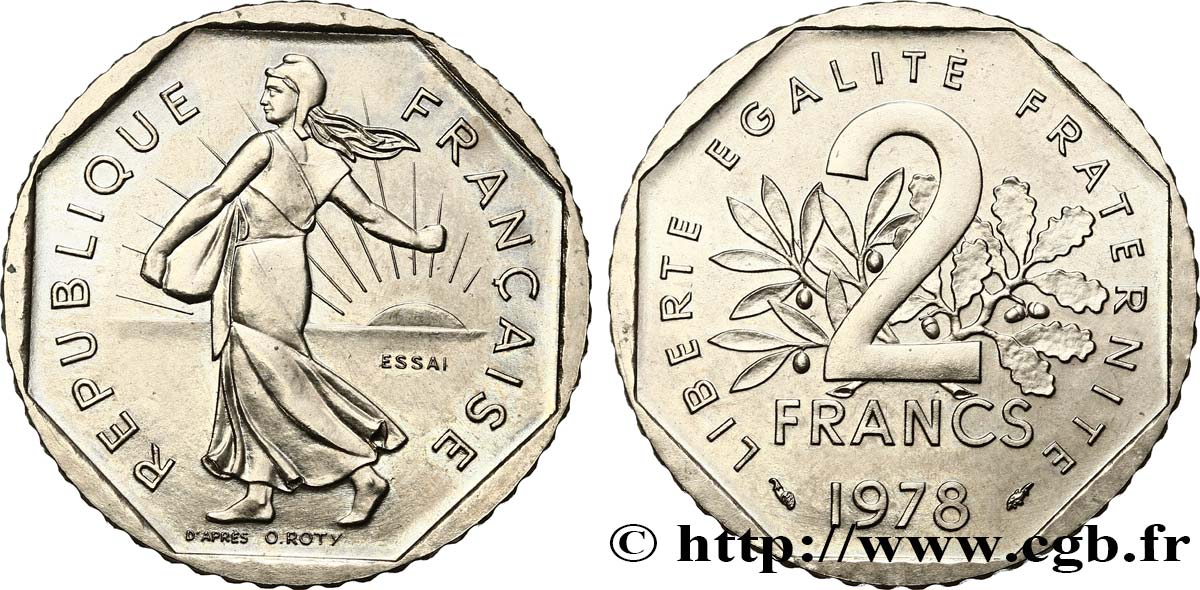 Essai de 2 francs Semeuse, nickel 1978 Pessac F.272/2 SPL