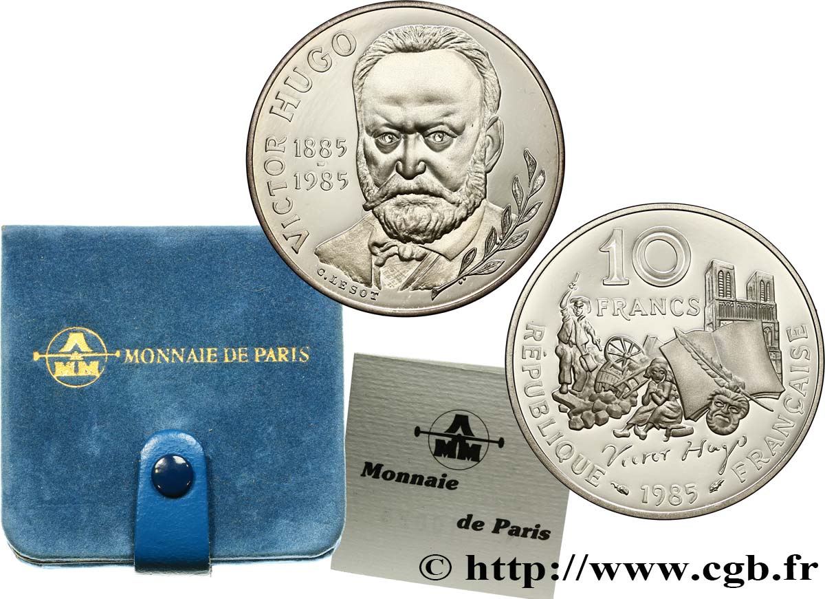 Belle Épreuve 10 francs - Victor Hugo 1985  F.1300 1 MS 