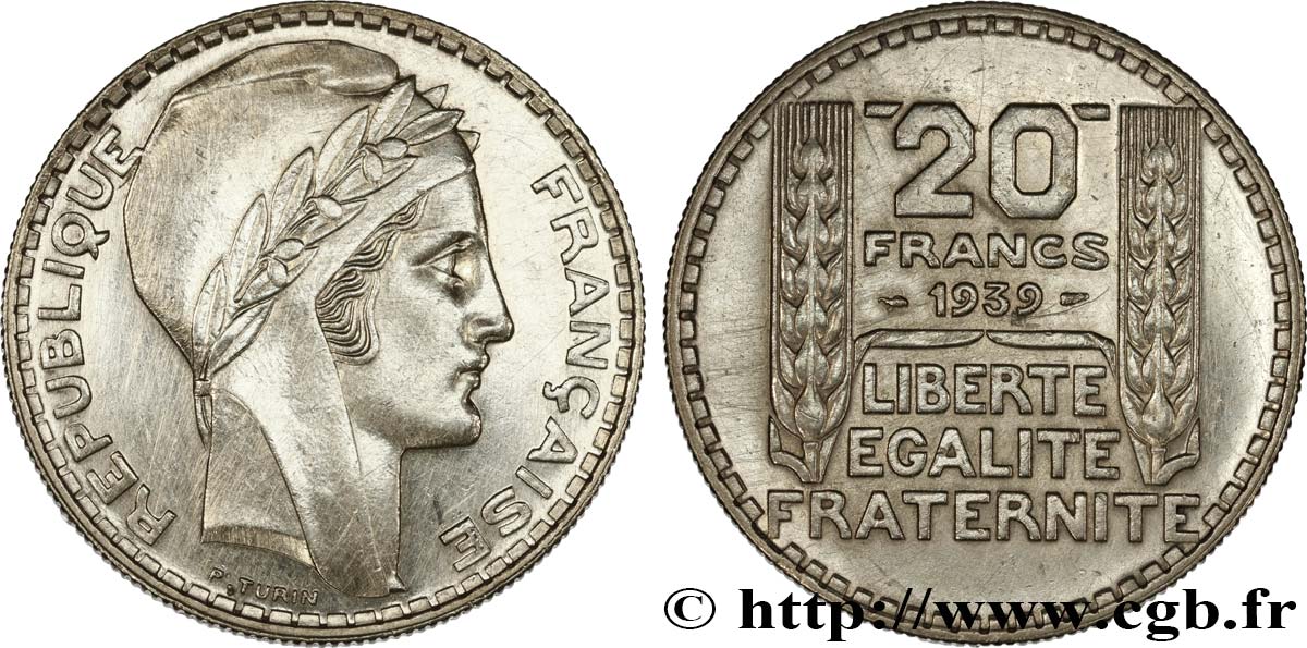 20 francs Turin 1939  F.400/10 AU 