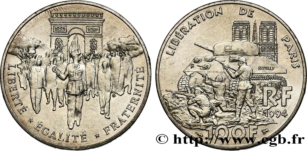 100 francs Libération de Paris 1994 F.462/2 SUP