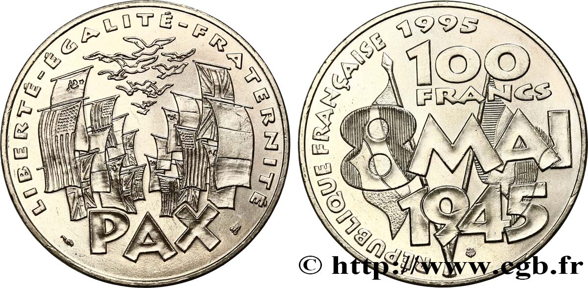 100 francs 8 Mai 1945 1995  F.463/2 MS64 