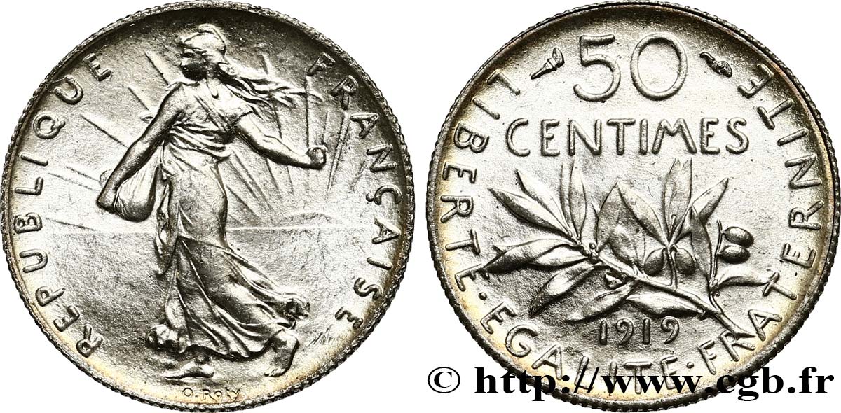 50 centimes Semeuse 1919 Paris F.190/26 SPL63