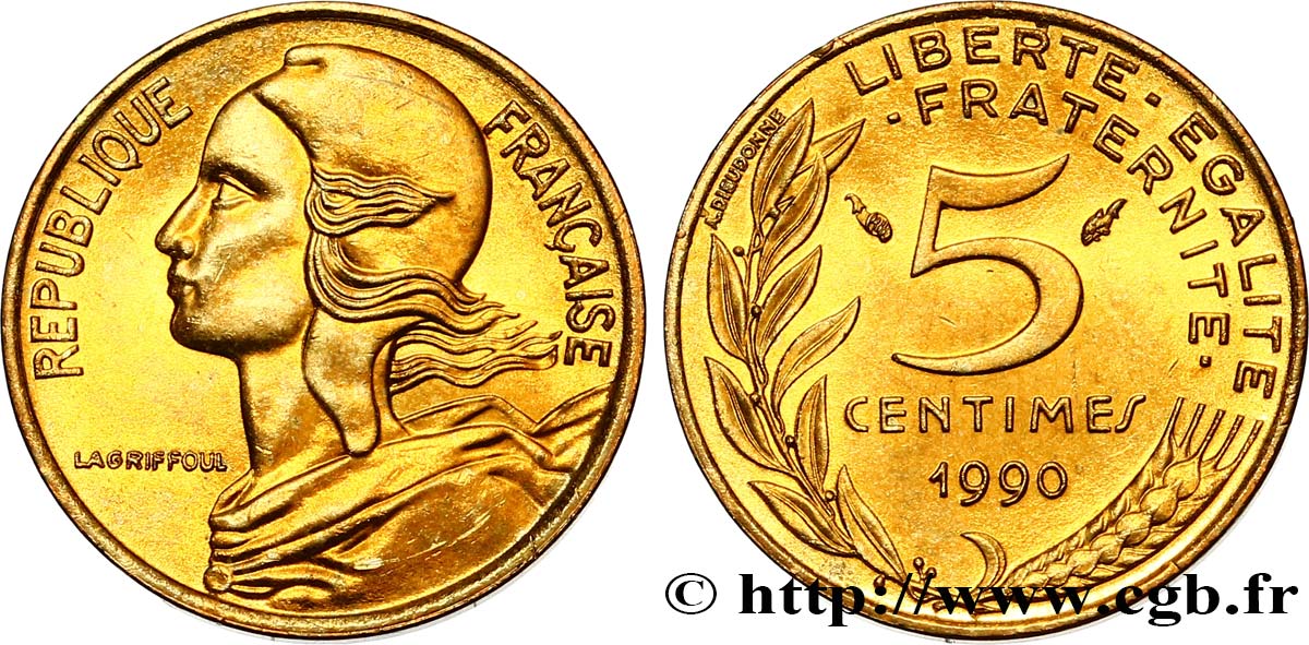5 centimes Marianne 1990 Pessac F.125/26 SPL63