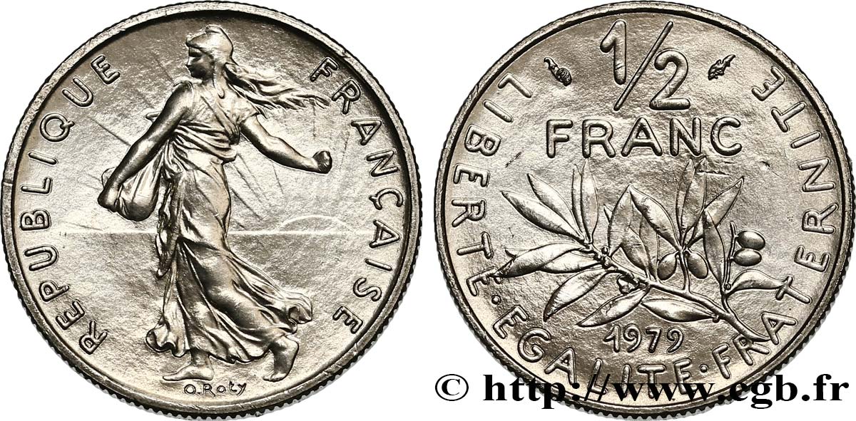 1/2 franc Semeuse 1979 Pessac F.198/18 MS62