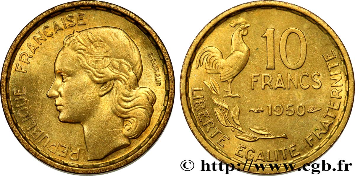 10 francs Guiraud 1950 F.363/2 SUP58