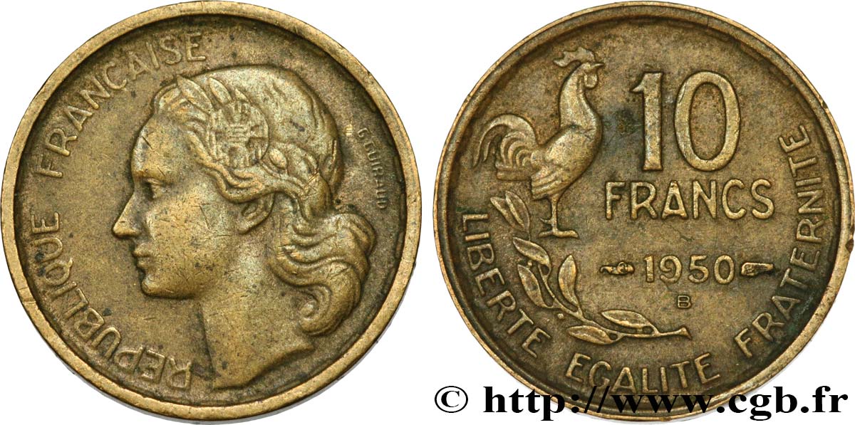 10 francs Guiraud 1950 Beaumont-Le-Roger F.363/3 XF40