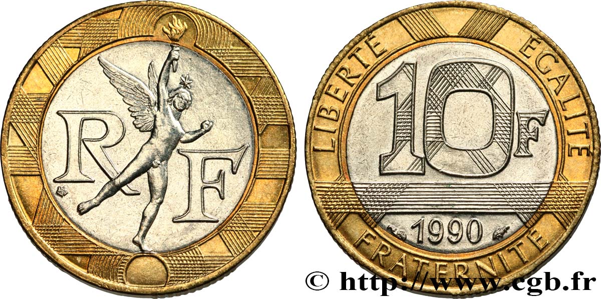 10 francs Génie de la Bastille 1990 Pessac F.375/5 SUP60