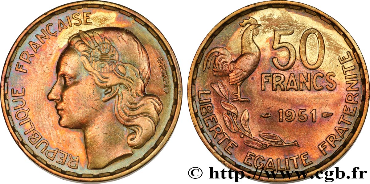 50 francs Guiraud 1951 F.425/5 XF