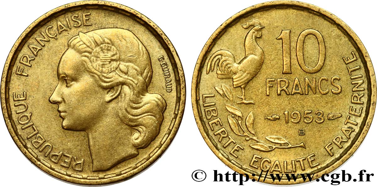 10 francs Guiraud 1952 Beaumont-Le-Roger F.363/7 AU50