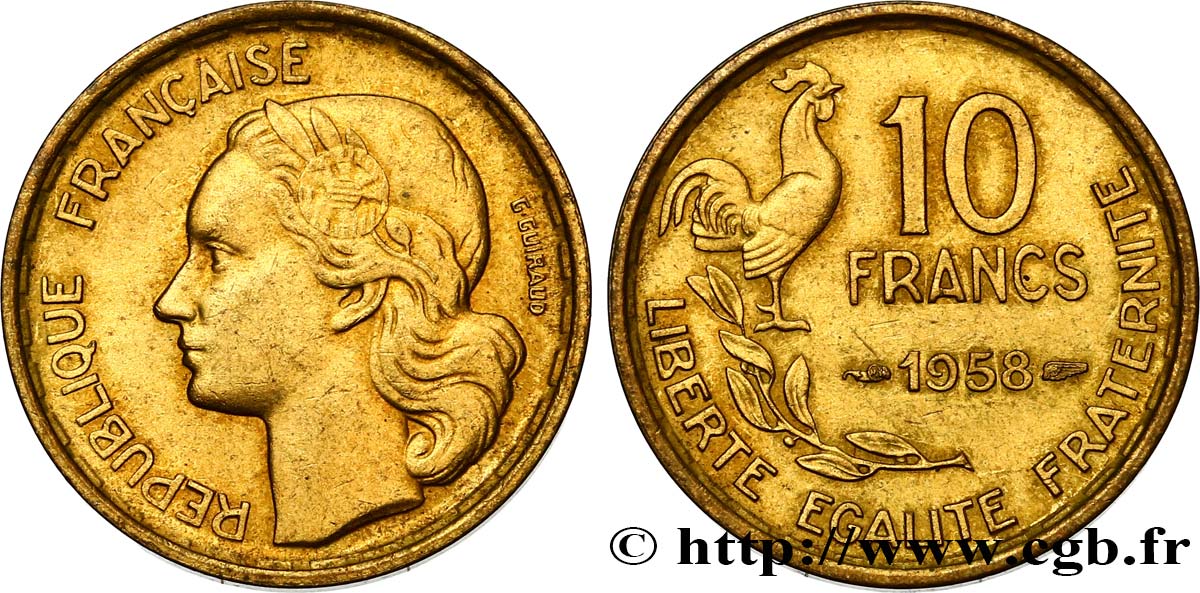 10 francs Guiraud 1958 F.363/14 TTB50