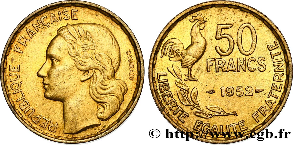 50 francs Guiraud 1952 F.425/8 TTB52