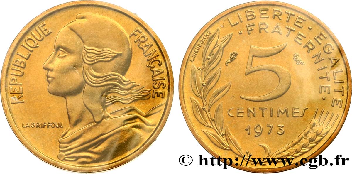 5 centimes Marianne 1973 Pessac F.125/9 FDC