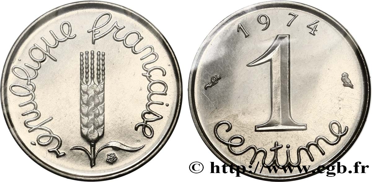 1 centime Épi, avec rebord 1974 Pessac F.106/26 MS