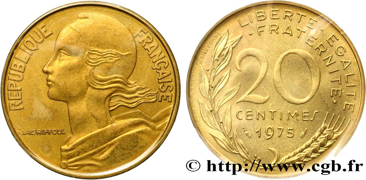 20 centimes Marianne 1975 Pessac F.156/15 FDC68