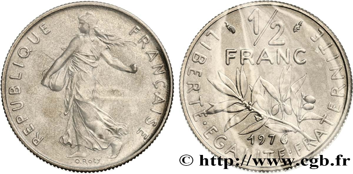 1/2 franc Semeuse 1976 Pessac F.198/15 FDC