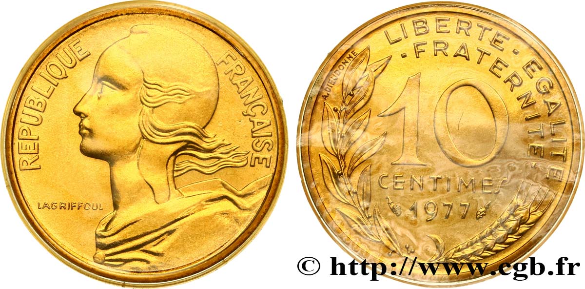 10 centimes Marianne 1977 Pessac F.144/17 MS