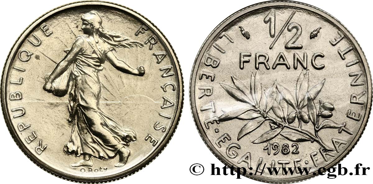 1/2 franc Semeuse 1982 Pessac F.198/21 FDC