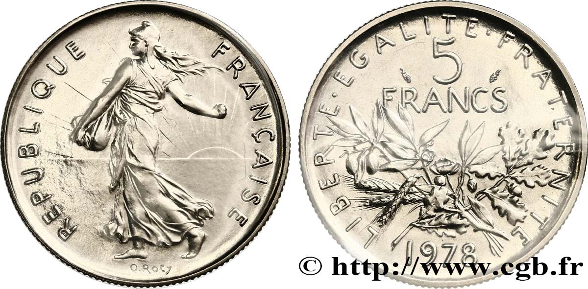 5 francs Semeuse, nickel 1978 Pessac F.341/10 FDC