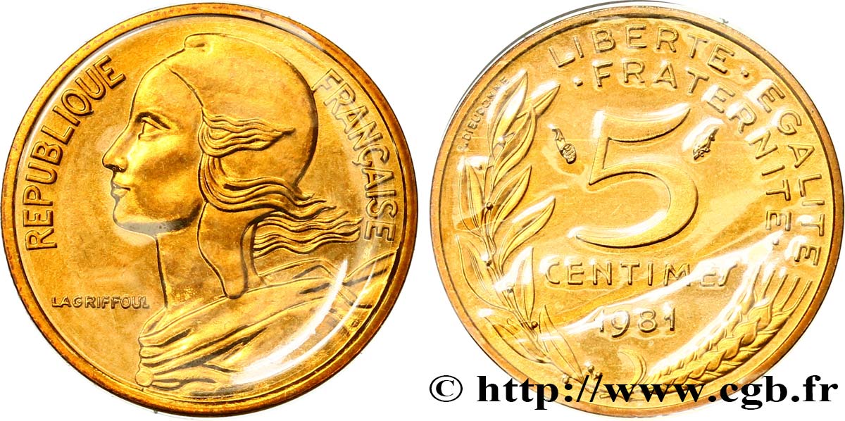 5 centimes Marianne 1981 Pessac F.125/17 MS