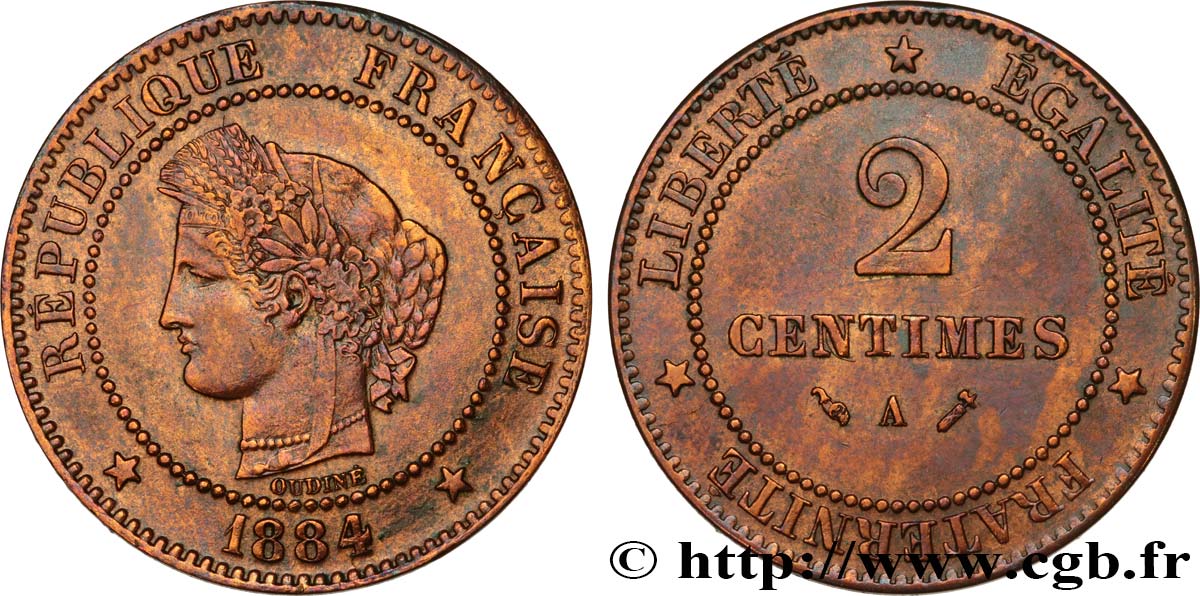 2 centimes Cérès 1894 Paris F.109/20 TTB50