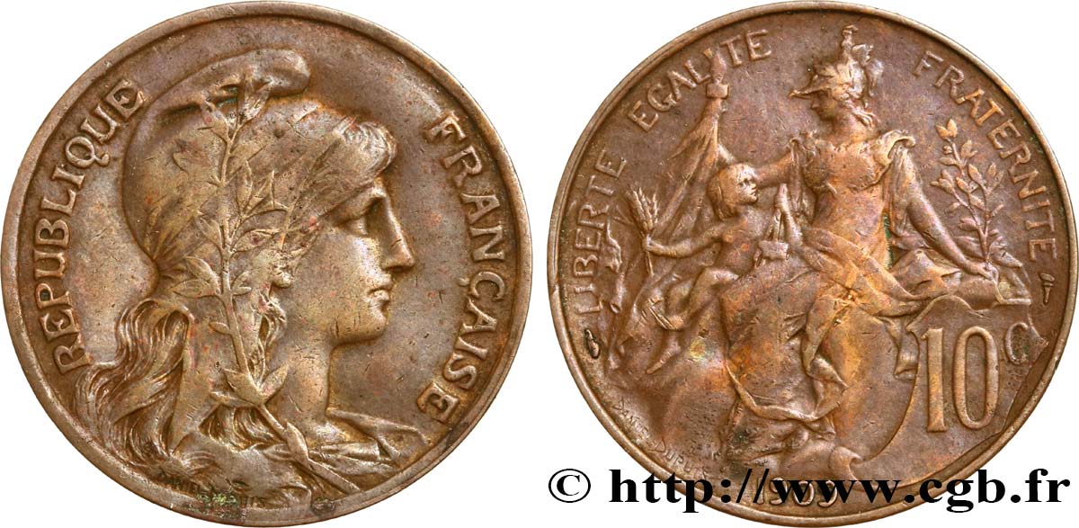 10 centimes Daniel-Dupuis 1909 F.136/18 TB30