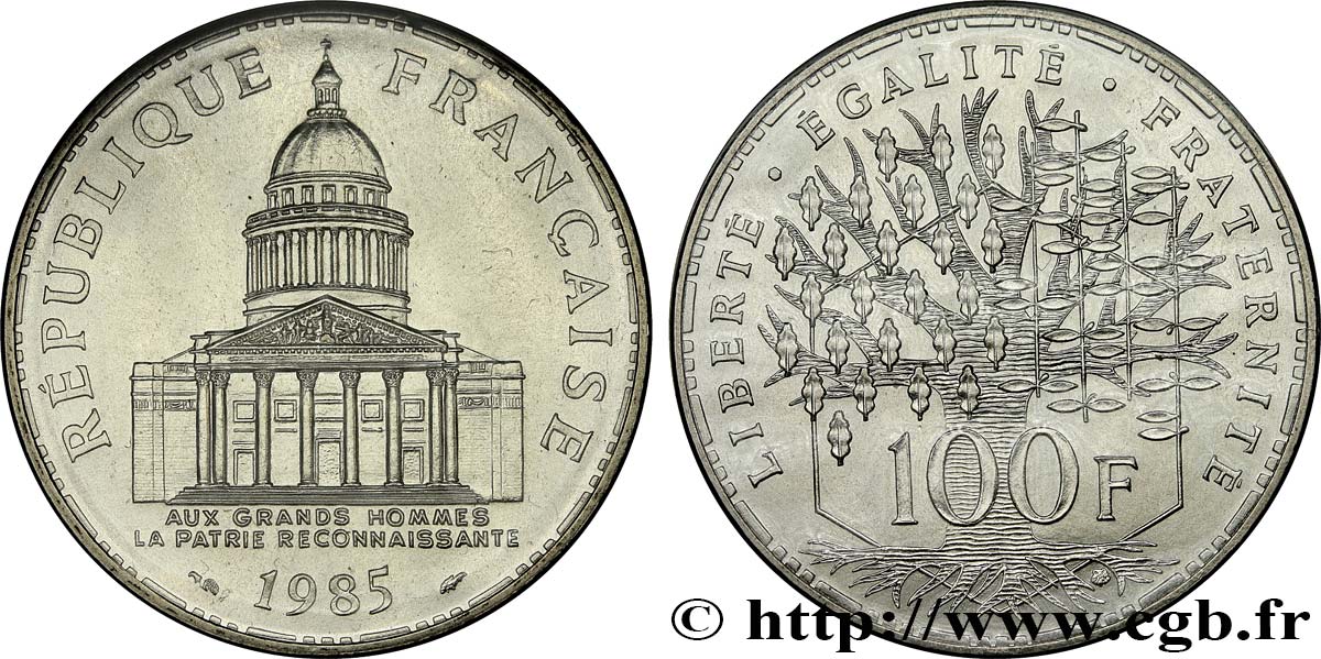 100 francs Panthéon 1985 F.451/5 FDC