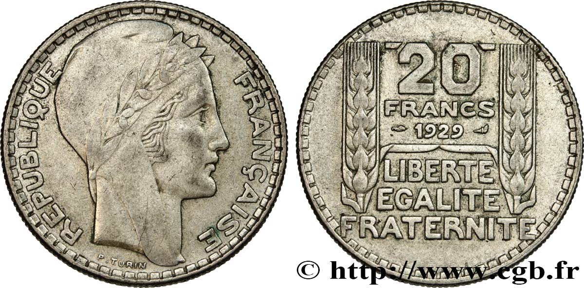20 francs Turin 1929 F.400/2 TTB45