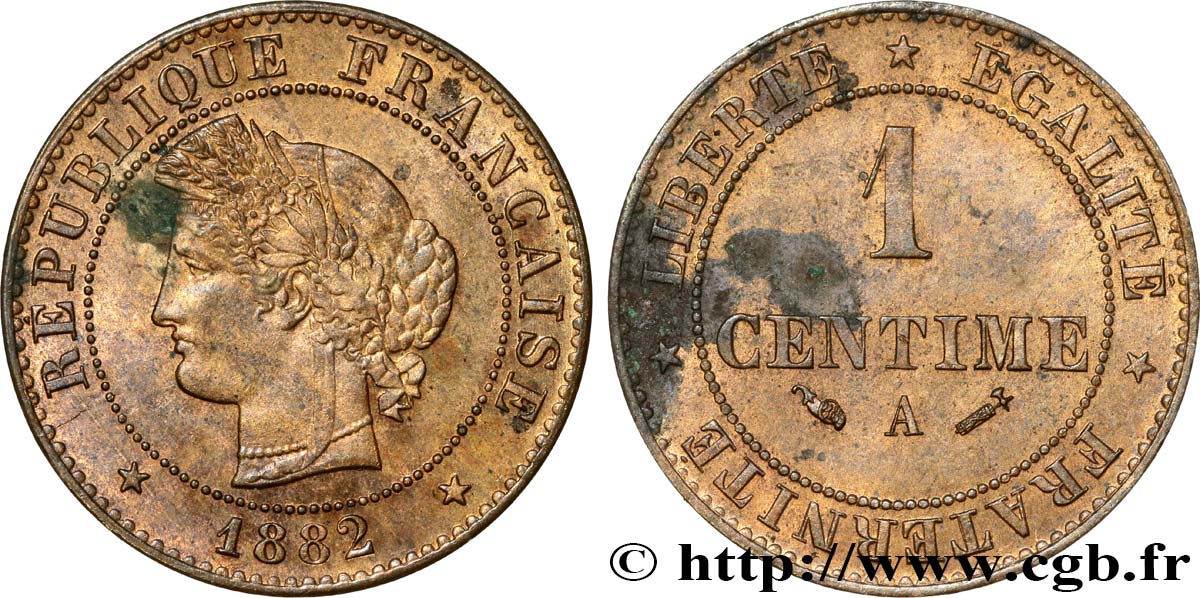 1 centime Cérès 1882 Paris F.104/10 SUP
