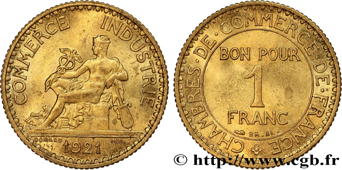 1 franc Chambres de Commerce 1921 Paris F.218/3 SPL58