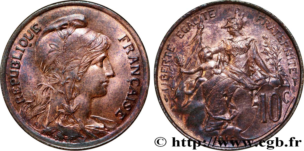 10 centimes Daniel-Dupuis 1916 F.136/26 fVZ