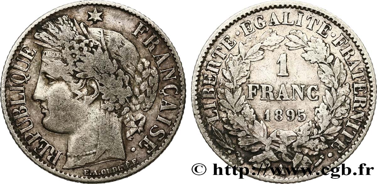 1 franc Cérès, Troisième République 1895 Paris F.216/13 S20