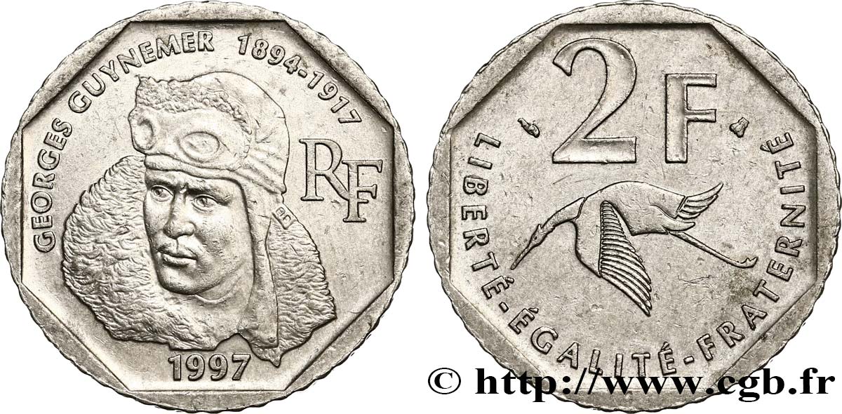 2 francs Georges Guynemer 1997 F.275/2 TTB45