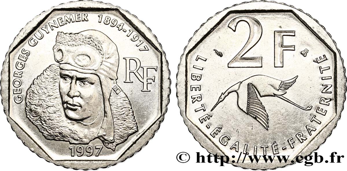 2 francs Georges Guynemer 1997 F.275/2 SUP62