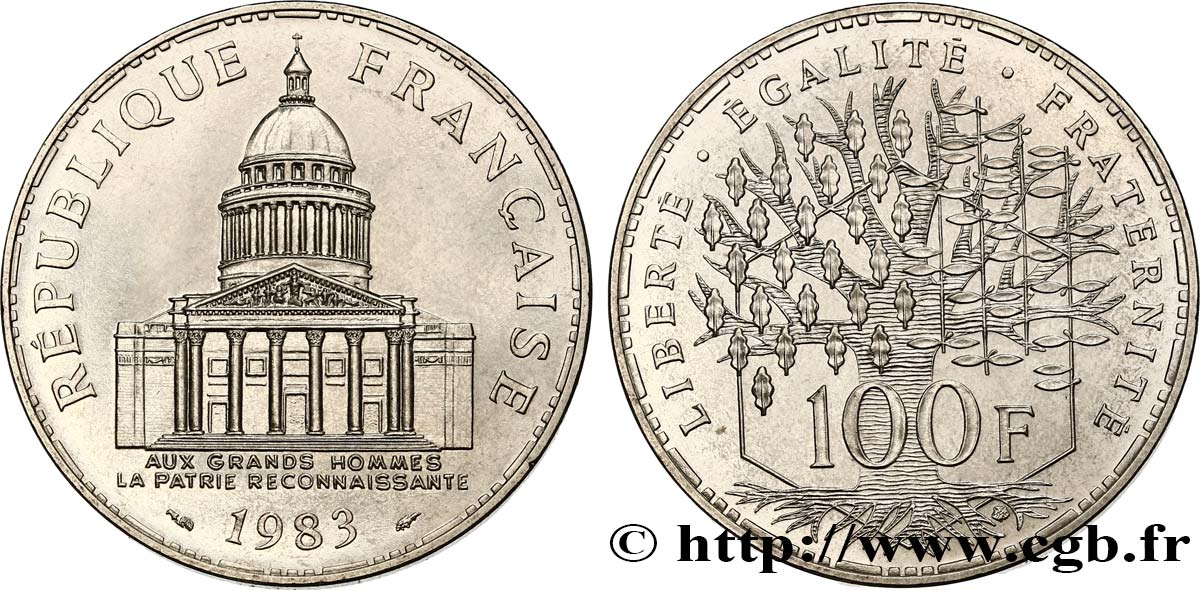 100 francs Panthéon 1983 F.451/3 MS64