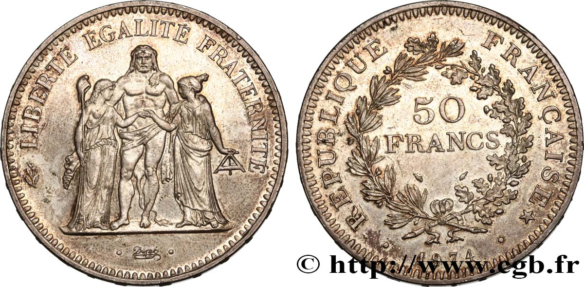 50 francs Hercule, avers de la 20 francs 1974  F.426/1 SS52 