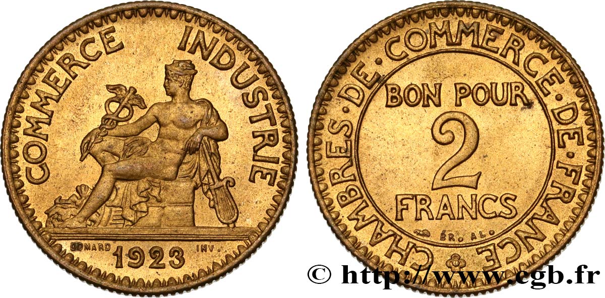 2 francs Chambres de Commerce 1923 F.267/5 SUP62