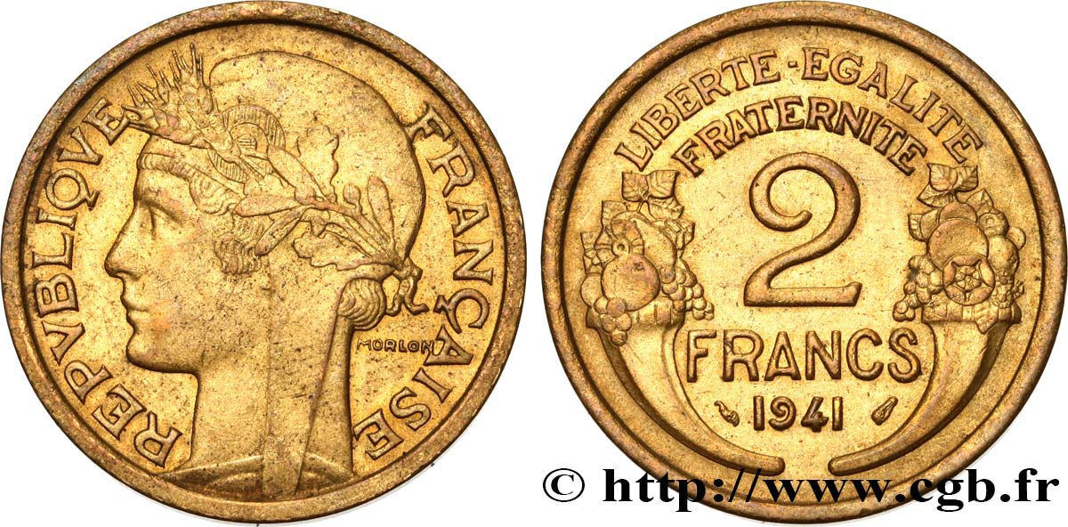 2 francs Morlon 1941 F.268/14 EBC55