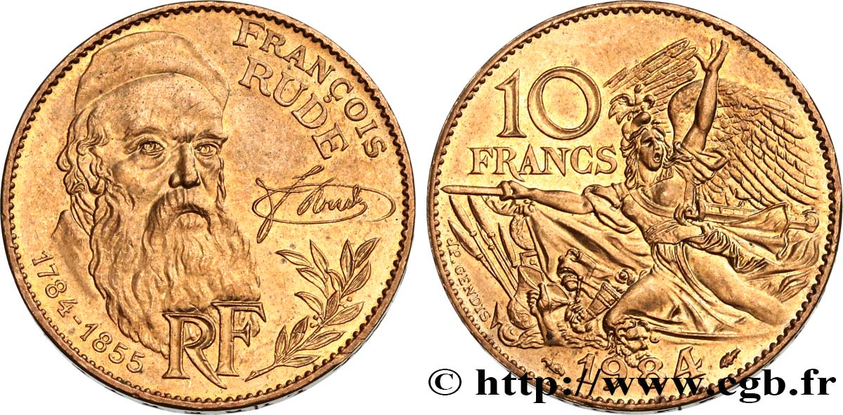 10 francs François Rude 1984 F.369/2 MS60