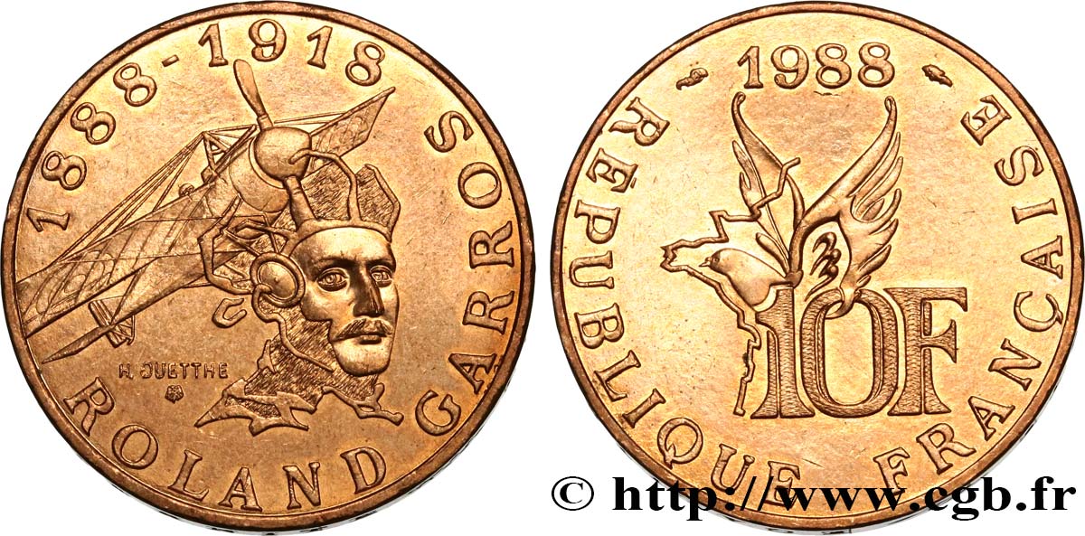 10 francs Roland Garros 1988 F.372/2 SPL61