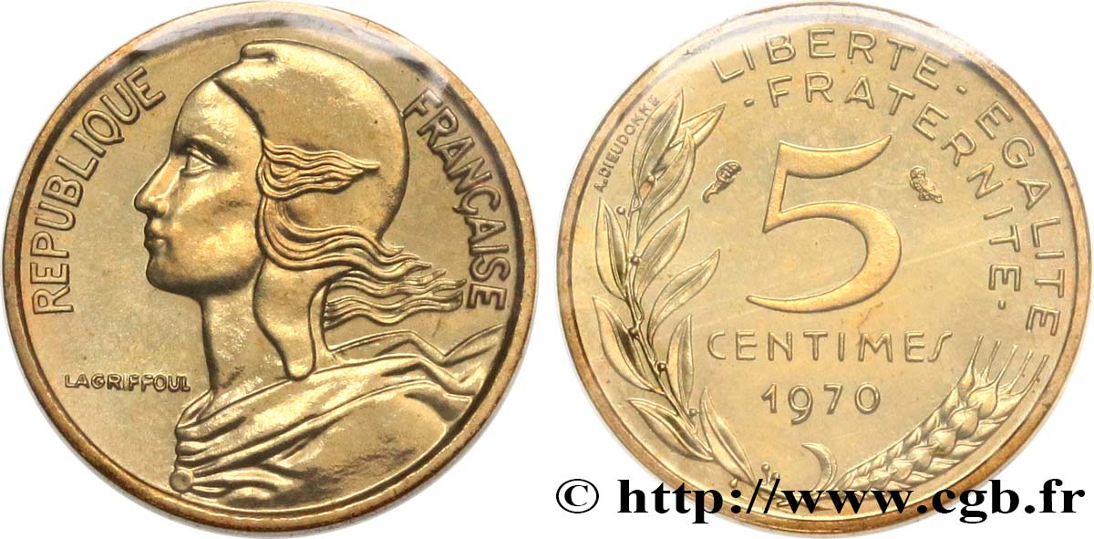 5 centimes Marianne 1970 Paris F.125/6 MS