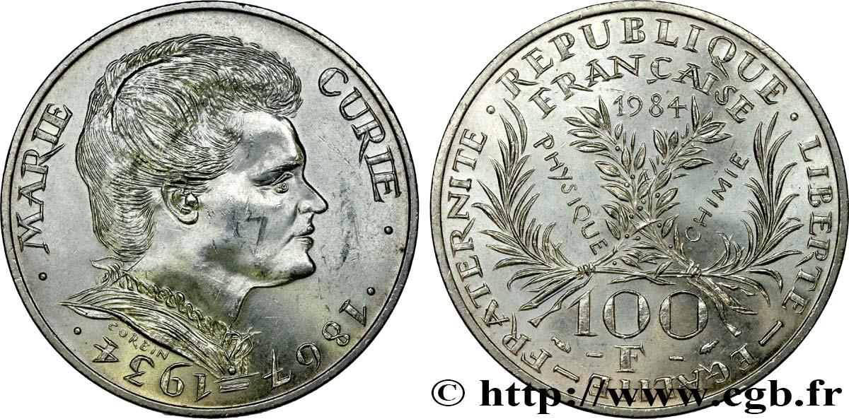 100 francs Marie Curie 1984 F.452/2 AU