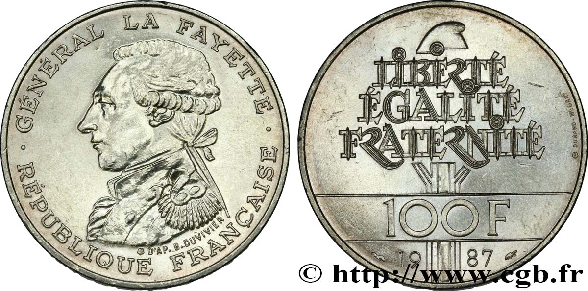 100 francs Égalité - La Fayette 1987 F.455/2 AU