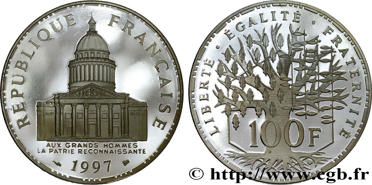 100 francs Panthéon, Belle Épreuve 1997  F.451/20 FDC 