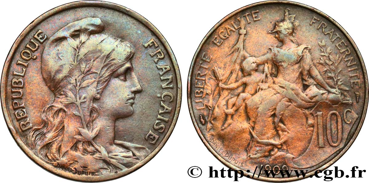 10 centimes Daniel-Dupuis 1909 F.136/18 TTB40